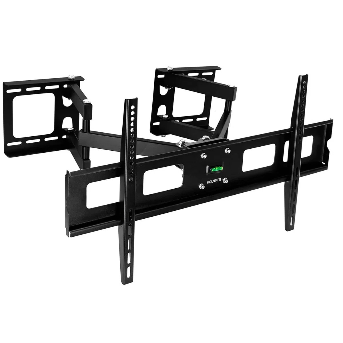Mount-it Black Tilt Wall Mount for Greater than 50" Screens with Shelving, Holds up to 132 lbs