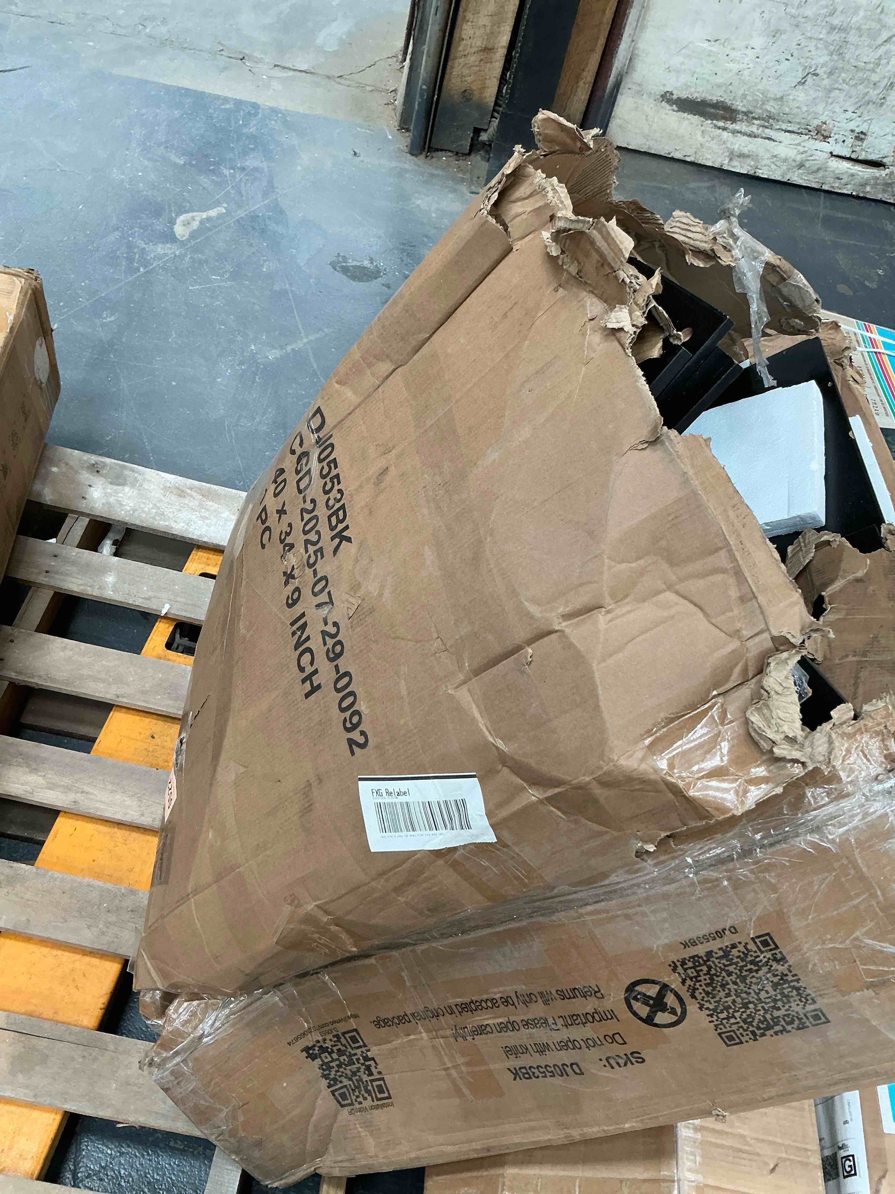 Condition photo showing As Is for (may be incomplete )tempered glass top makeup vanity desk with led lights and charging station