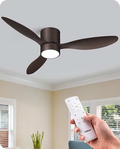 karlena 52\u0027\u0027 modern farmhouse dimmable ceiling fan with led lights and remote control 3cct reversible dc motor 6-speed timer