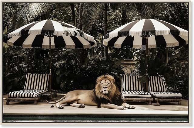 Art Remedy Retro Photography Canvas, Luxe of the Jungle King