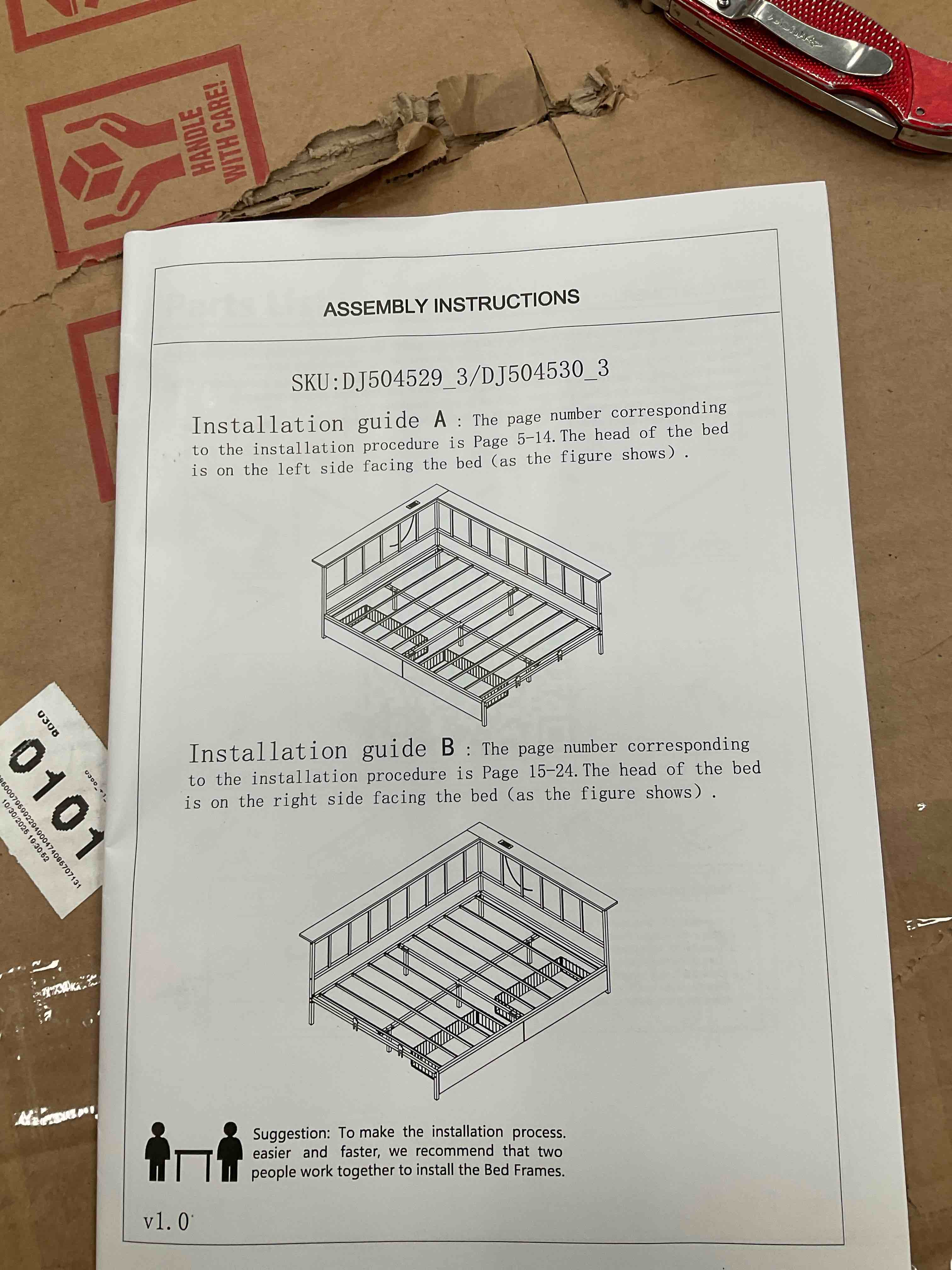 Twin size bed frame with storage (black)