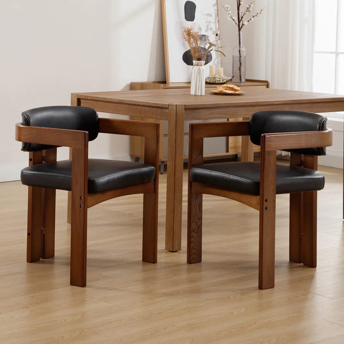 farmhouse dining chairs upholstered kitchen chair wooden barrel side chair with arm for dining/living room/bedroom/restaurant