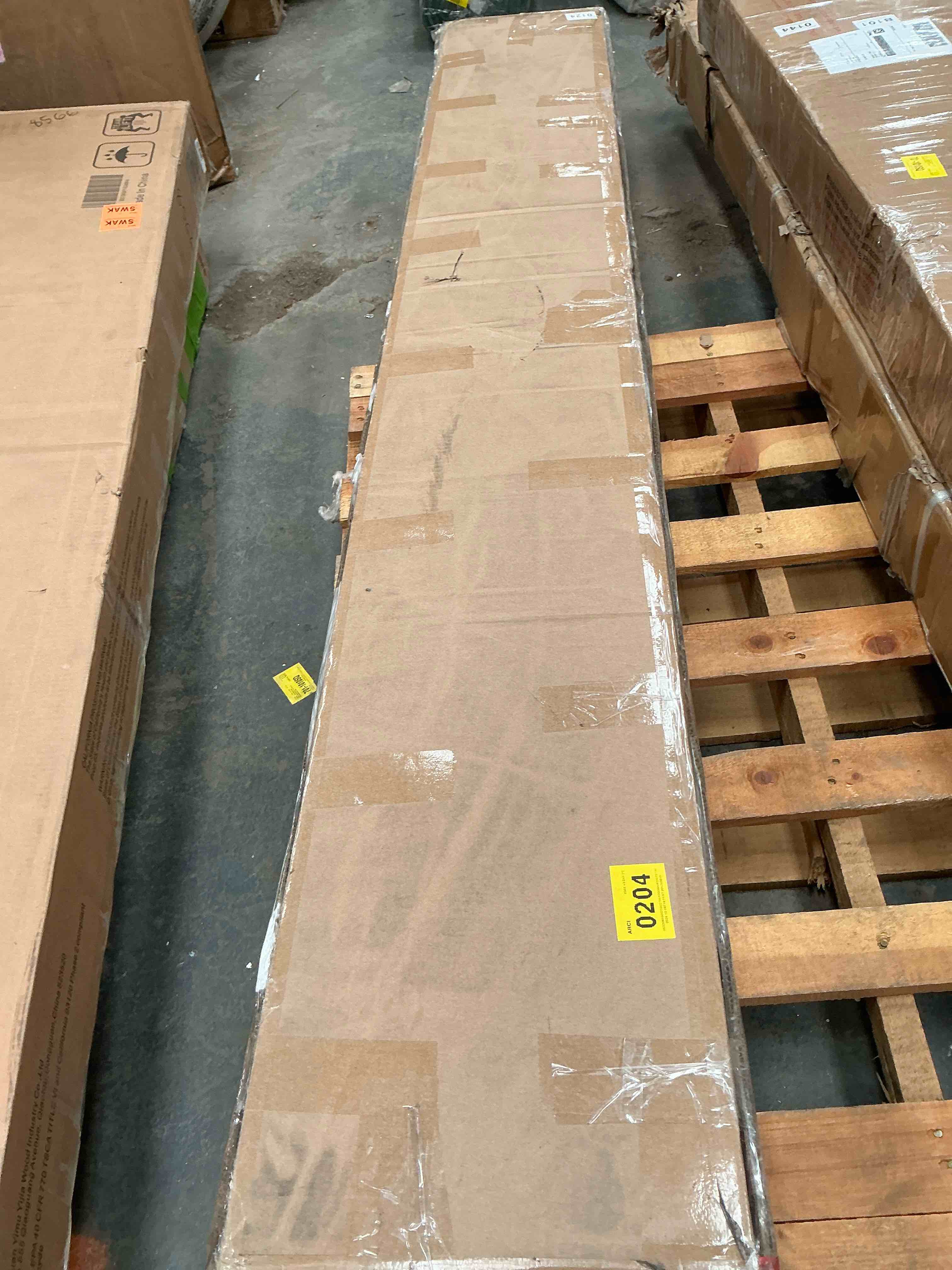 Condition photo showing Good Condition for (INCOMPLETE) Cohron Acacia Wood Platform Bed with Splayed Legs