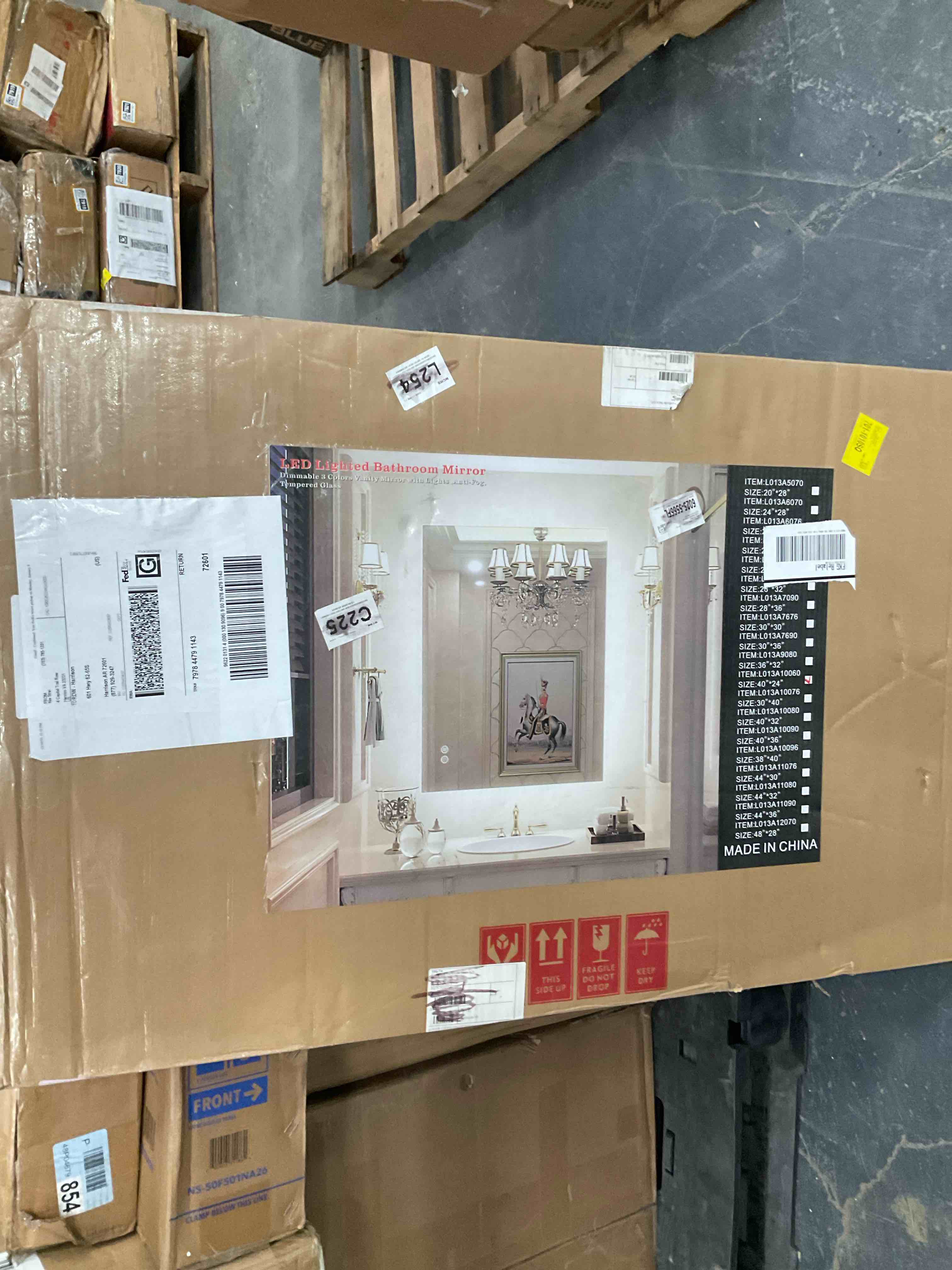 aevar ul certified \u0026 led anti-fog tempered glass bathroom/vanity mirror