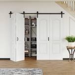 Double Bi-Fold Barn Door With Installation Hardware Kit