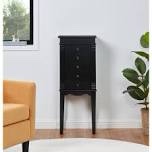 5 drawer jewelry armoire w / swing doors