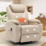 recliner chair,recliner with heat and massage, 360â°swivel recliners, rocker recliner with cup holders and side pockets