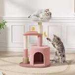 33"H Cat Tree with Platform Bed, Top Perch, Cat Cave, Scratching Post for Kittens