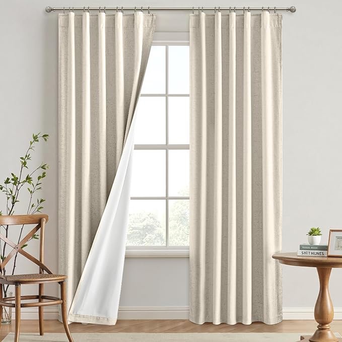beige curtains 