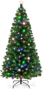 lighted artificial christmas tree with lights, eight light sequences