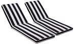 Chaise Lounge Cushion Outdoor Set of 2