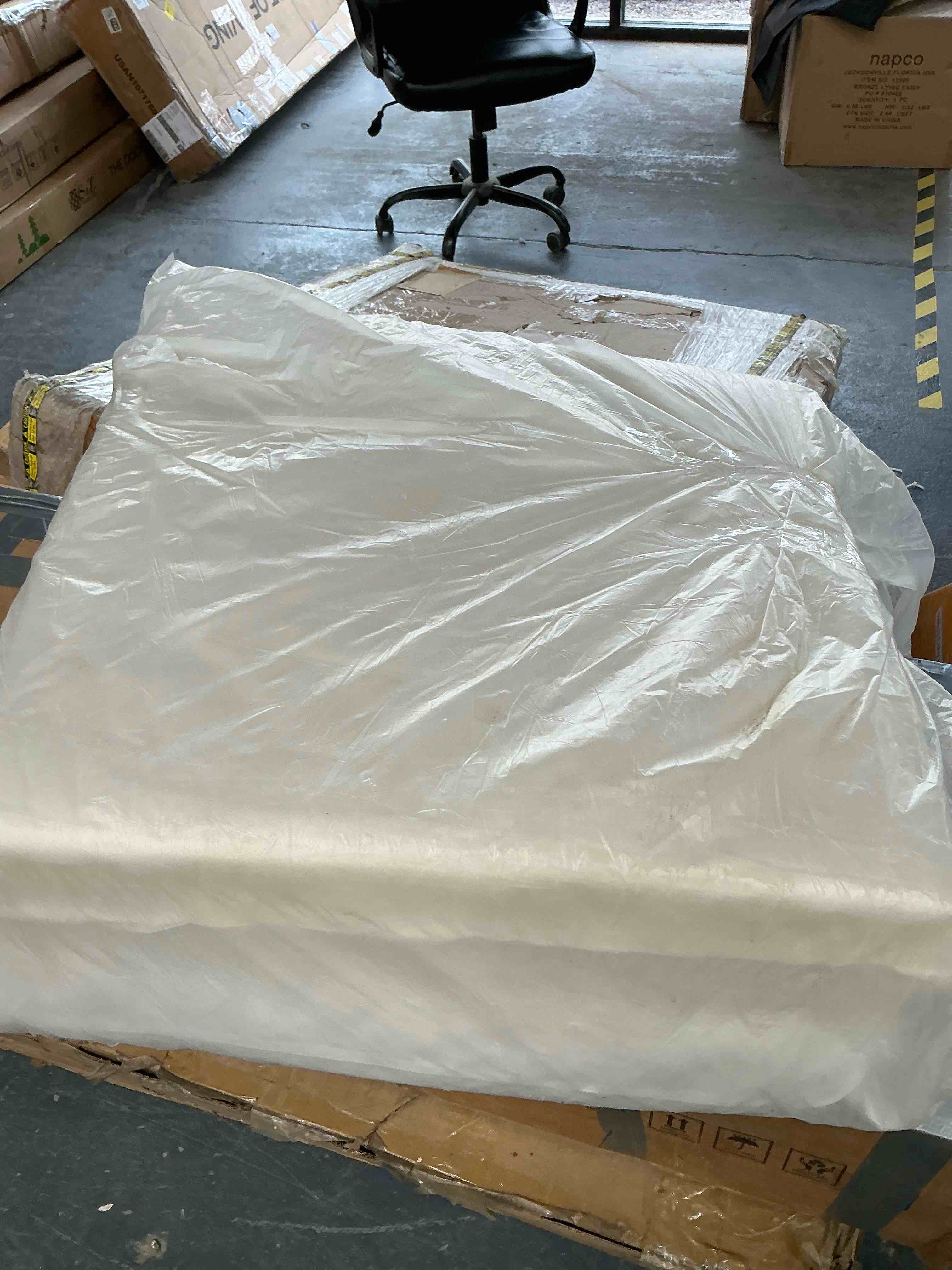 Condition photo showing As Is for Replacement Cushion and Pillow for Sofa. Comes with Red Cover.