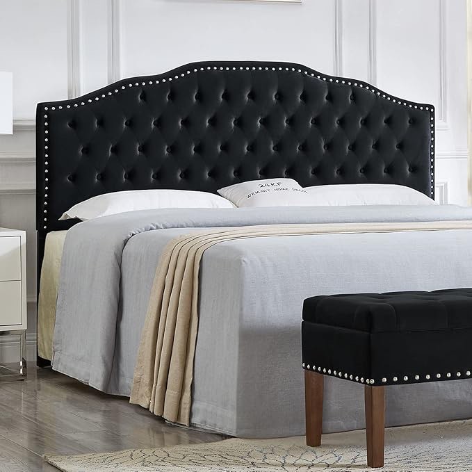 24kf upholstered button tufted king size headboard 