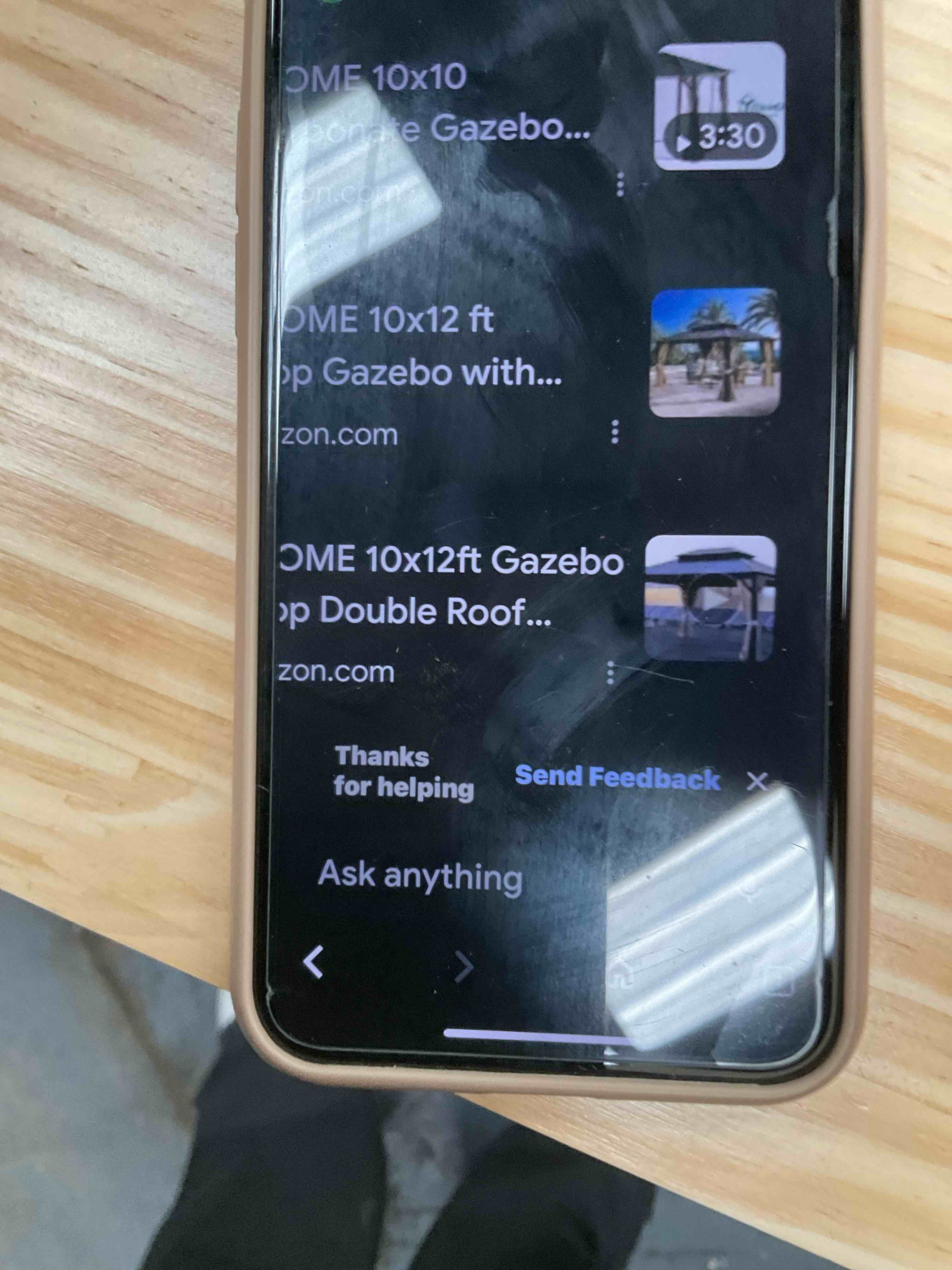 Components for a hardtop gazebo is not a complete good gazebo