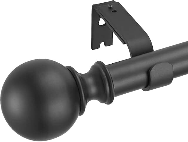 1 inch classic window rod 72 to 144 inch matted black