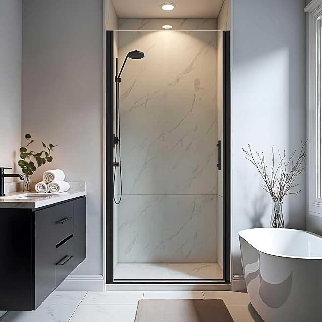 glass shower door 76”x32” 