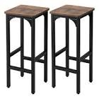(INCOMPLETE BOX ONE ONLY) Dark Brown Rustic Metal Barstool