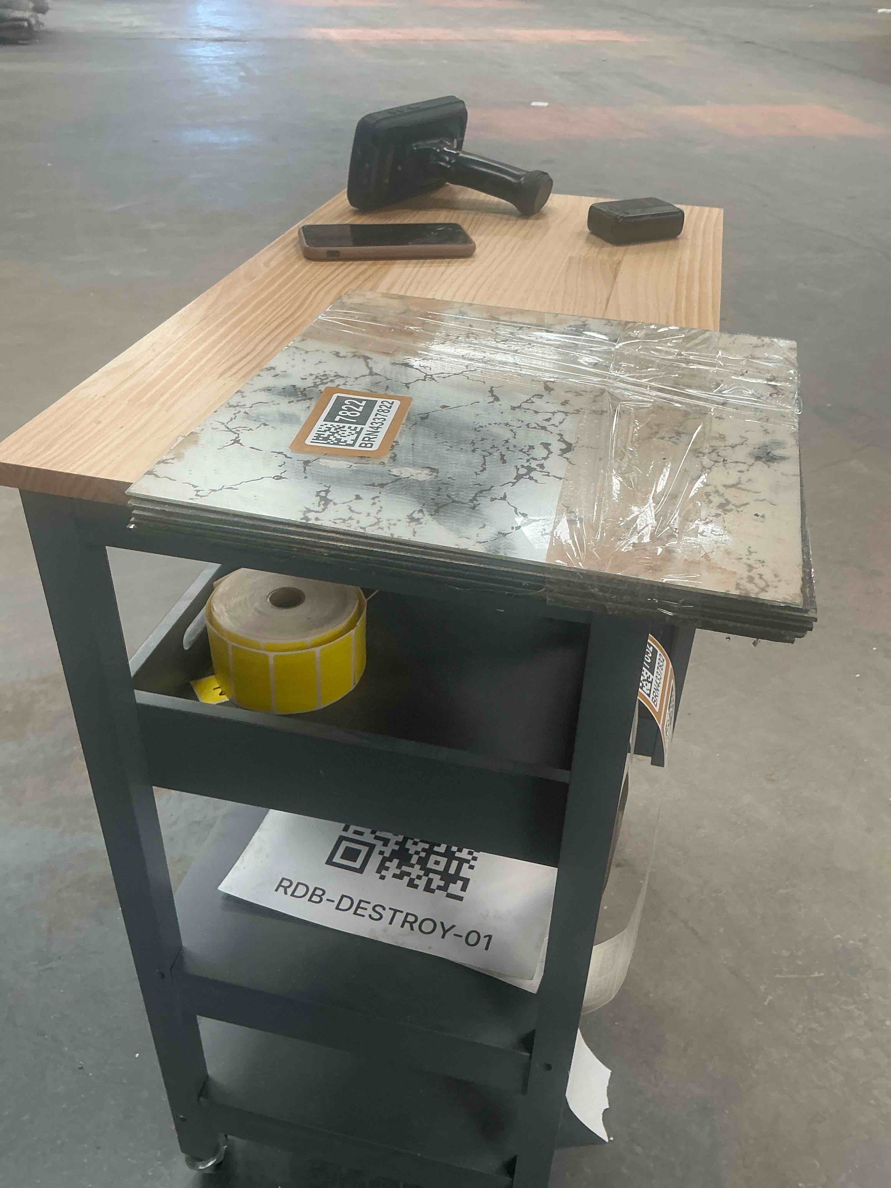 Condition photo showing Good Condition for Six piece marbled mirrors