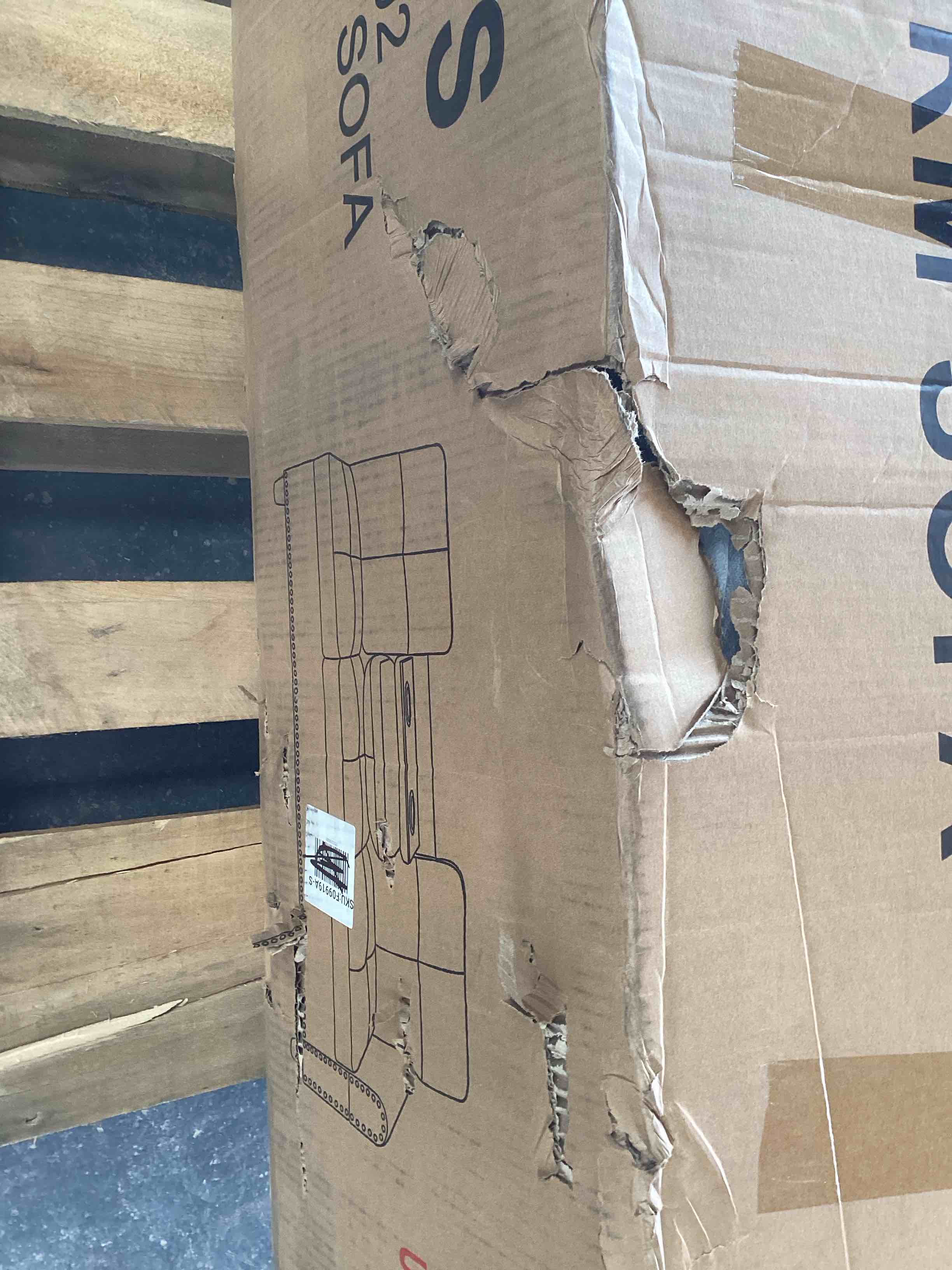 Condition photo showing Good Condition for right arm sofa and left arm sofa (incomplete set)