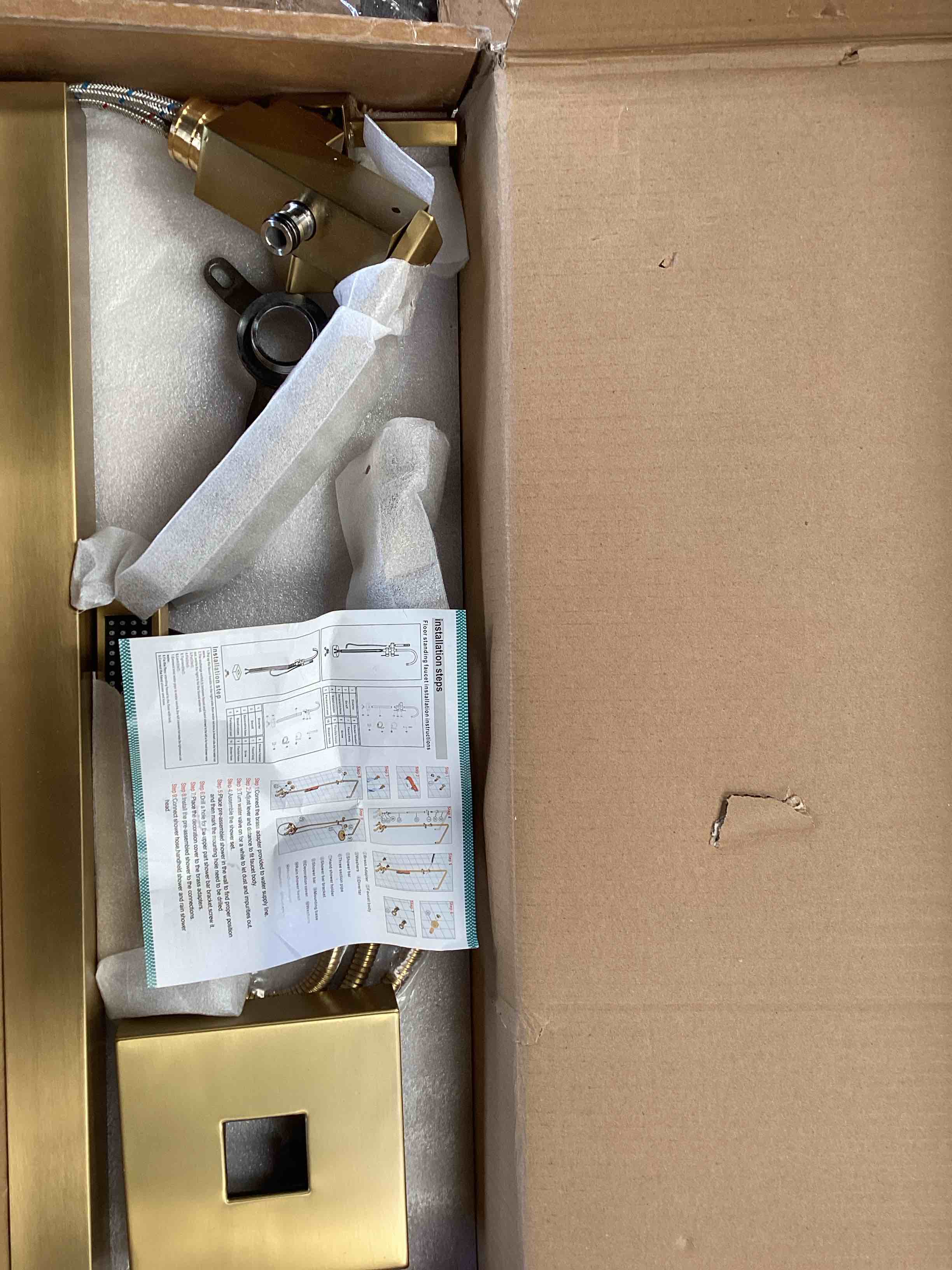 incomplete shower set