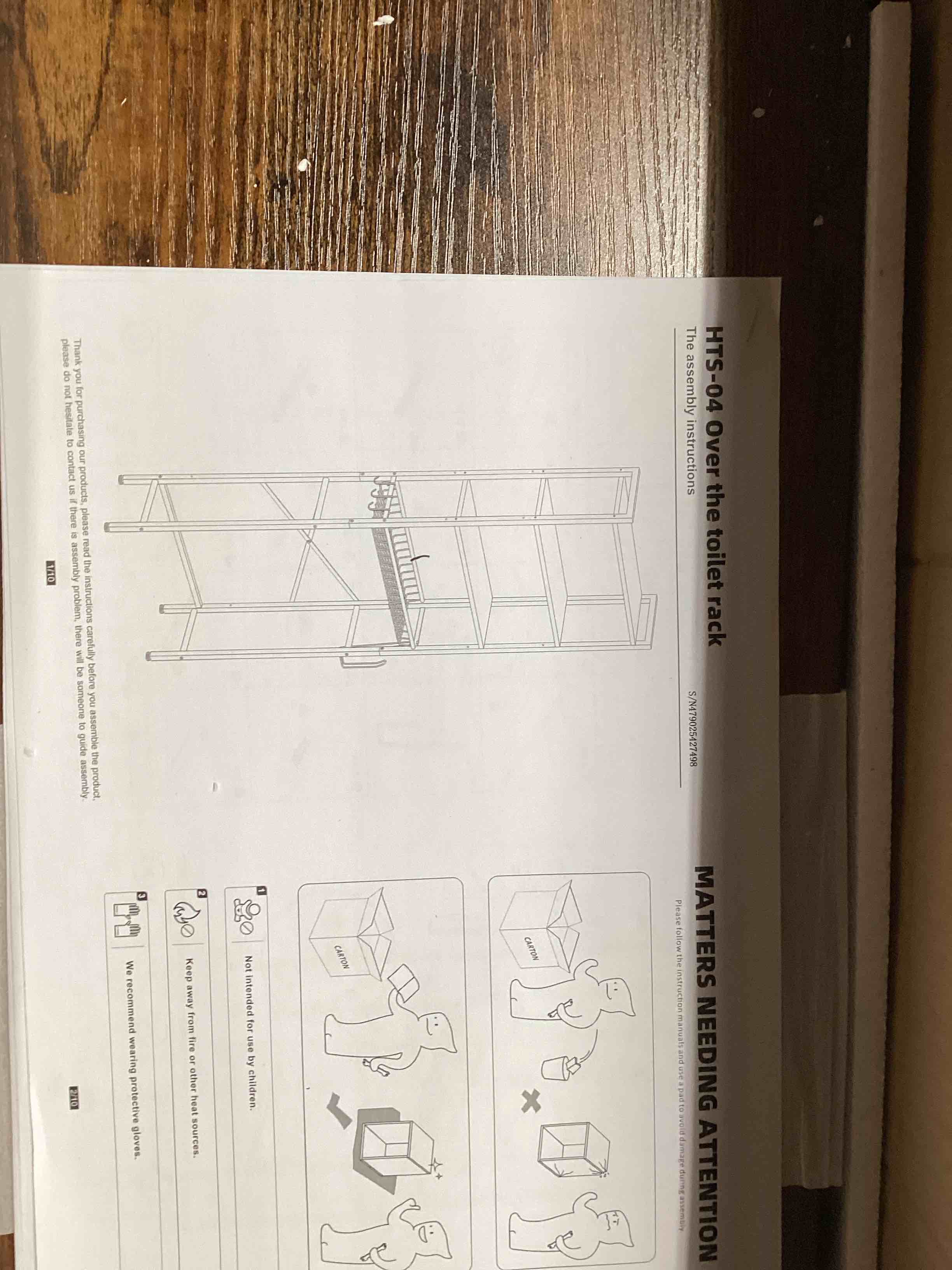 over the toilet storage