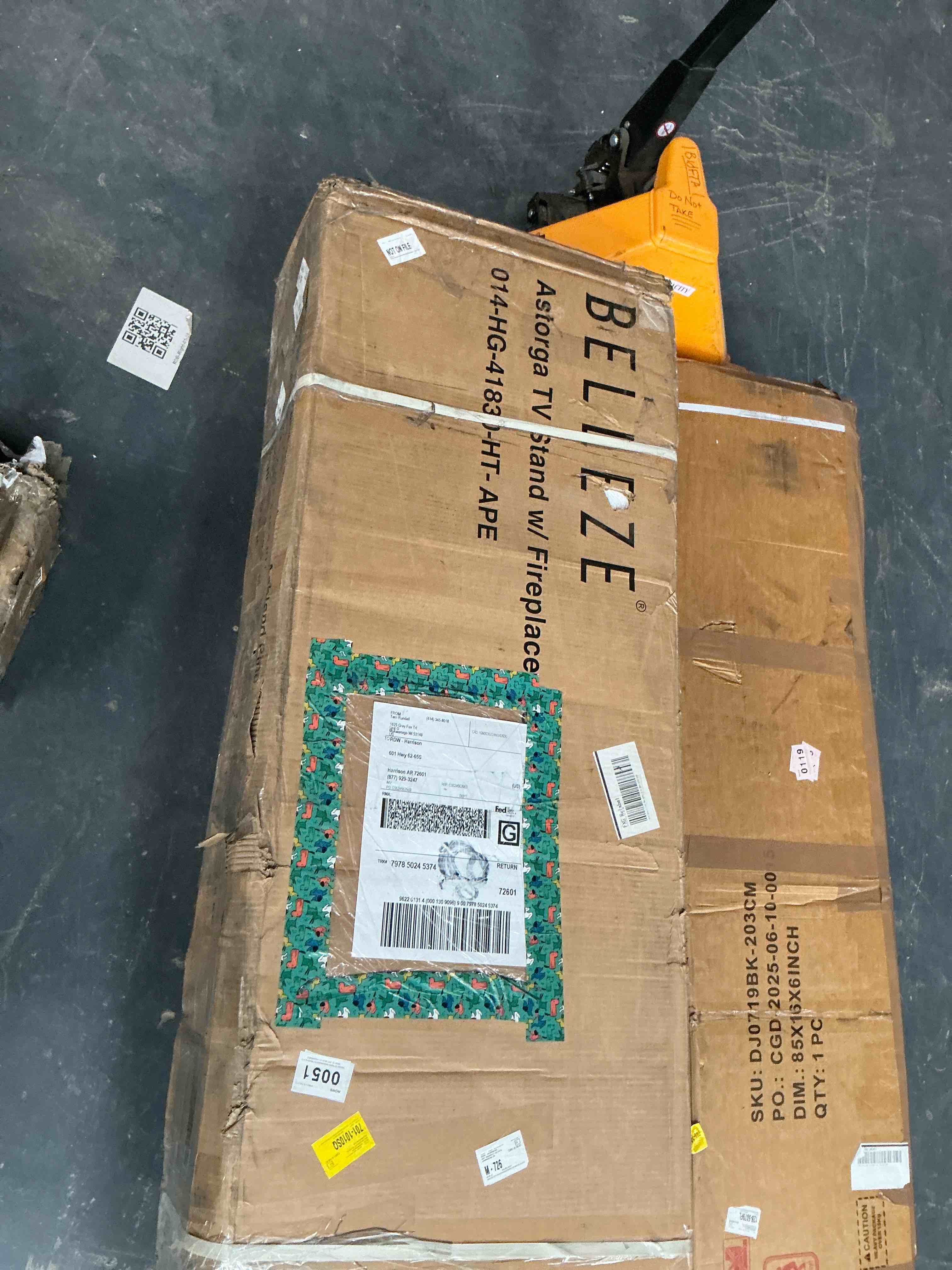 Condition photo showing Good Condition for ASTORGA TV STAND WITH FIREPLACE