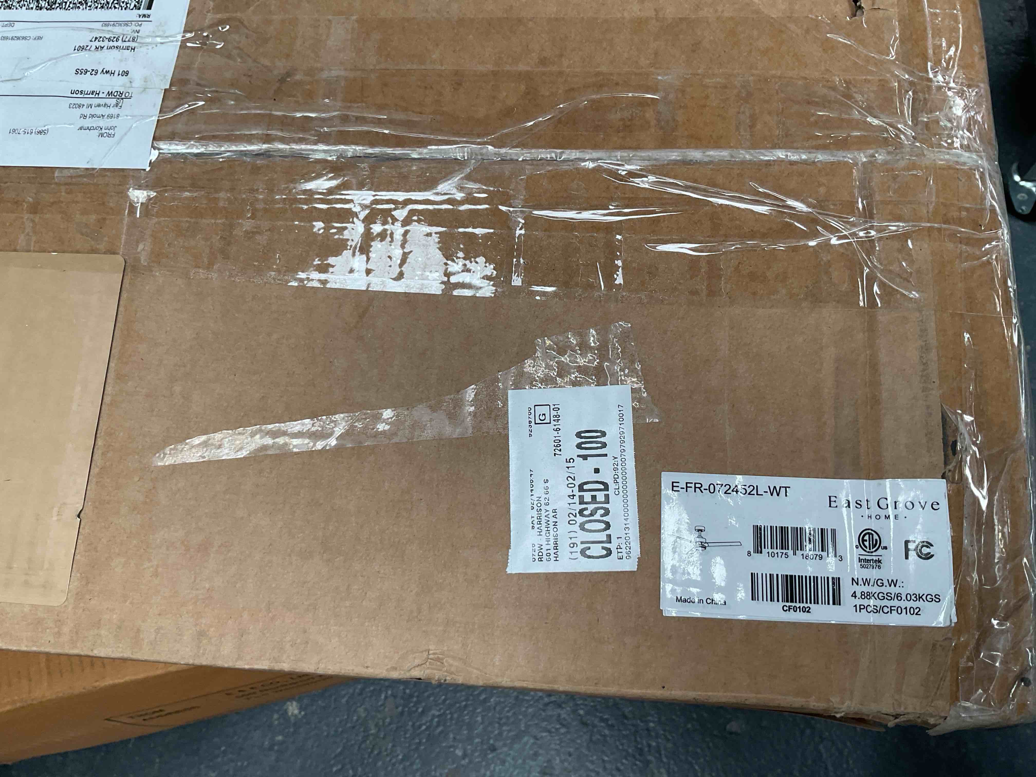 Condition photo showing Good Condition for Cyclone Collection Smart Indoor and Outdoor 52in 3-Blade Ceiling Fan 2700K-6000K CCT Selectable LED Light Kit with Remote Control Works With iOS or Android App