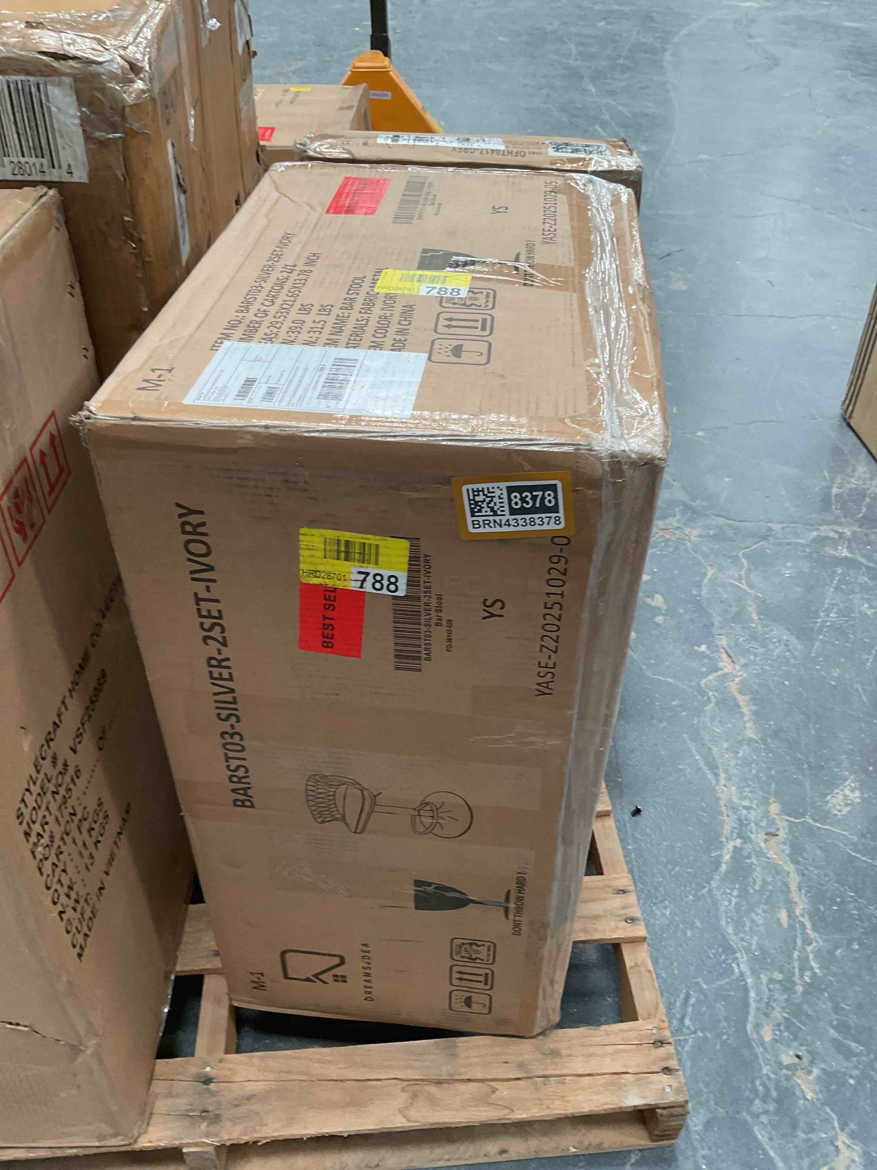 Condition photo showing Good Condition for Christal Swivel Adjustable Height Bar Stool