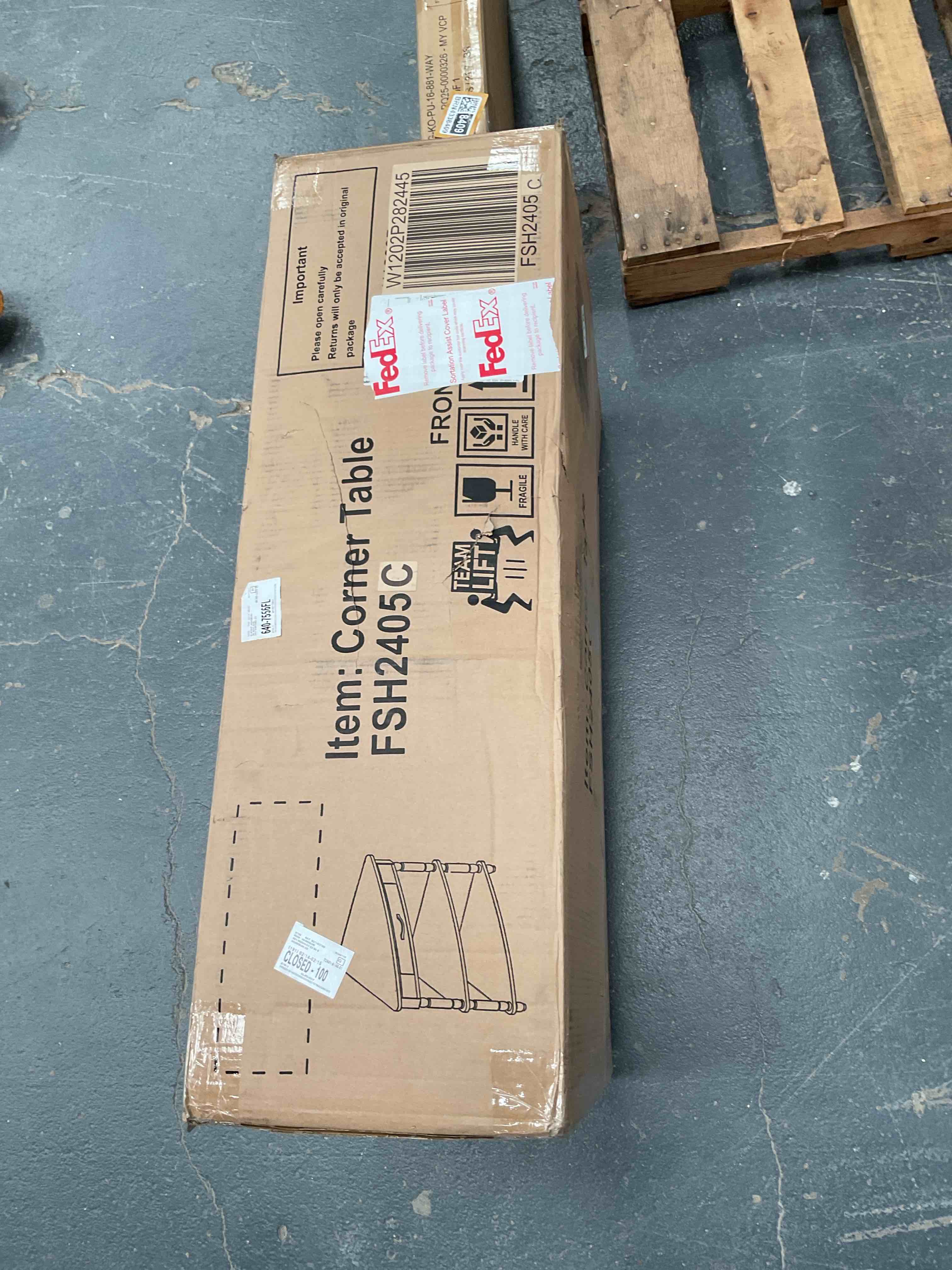 Condition photo showing Good Condition for Corner Table With Storage, 33.8 Inch Triangle End Table, 3-tier Wood Side Table With Drawer, Navy Blue And Espresso