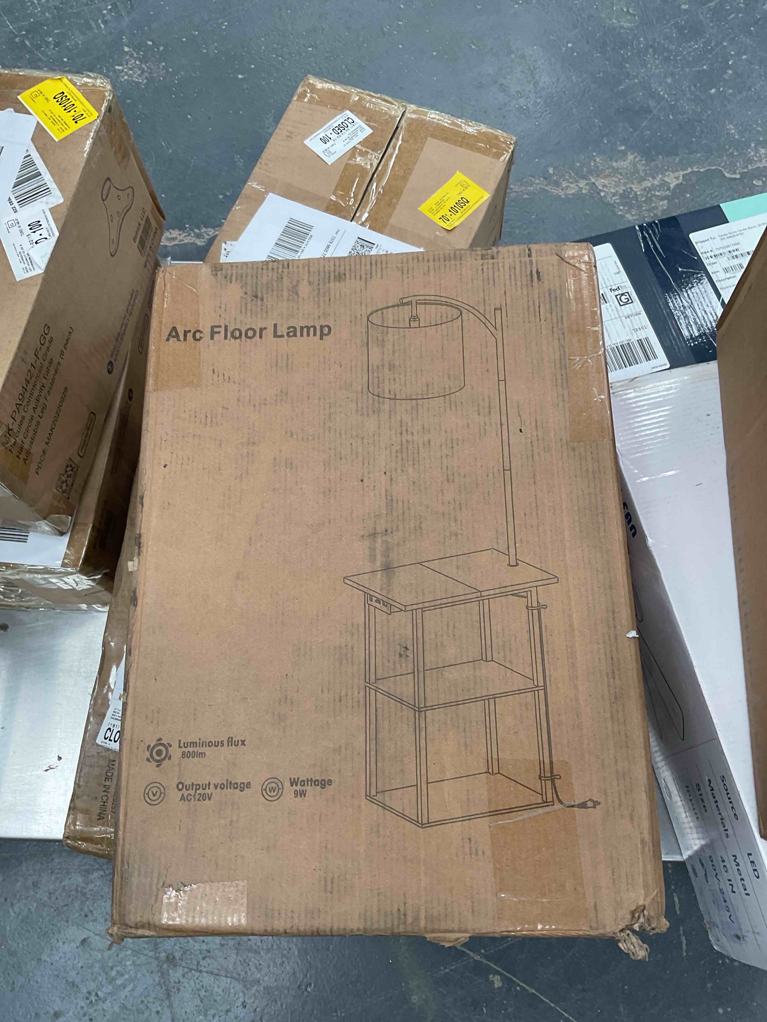 Condition photo showing Good Condition for Kartrina 59.45\u0027\u0027 Tray Table Floor Lamp with USB \u0026 Type-C \u0026 AC Port