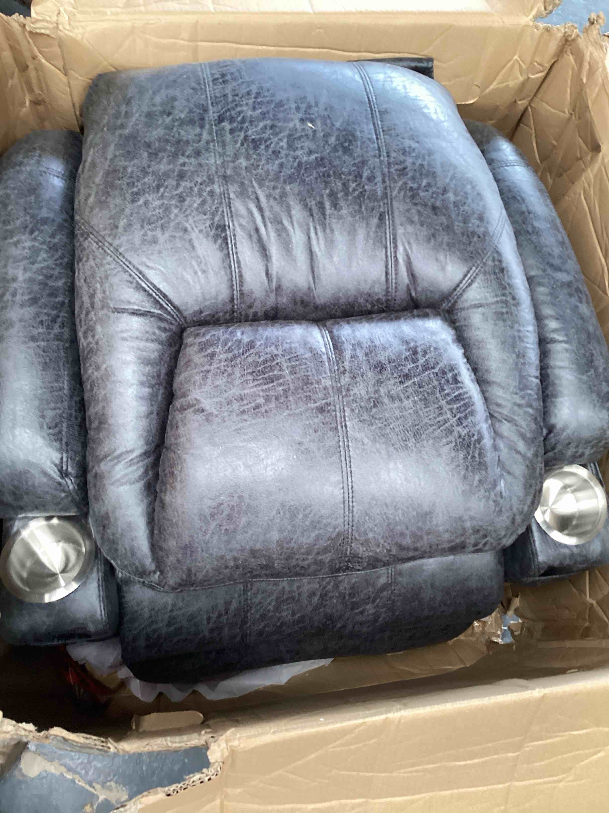 gray recliner