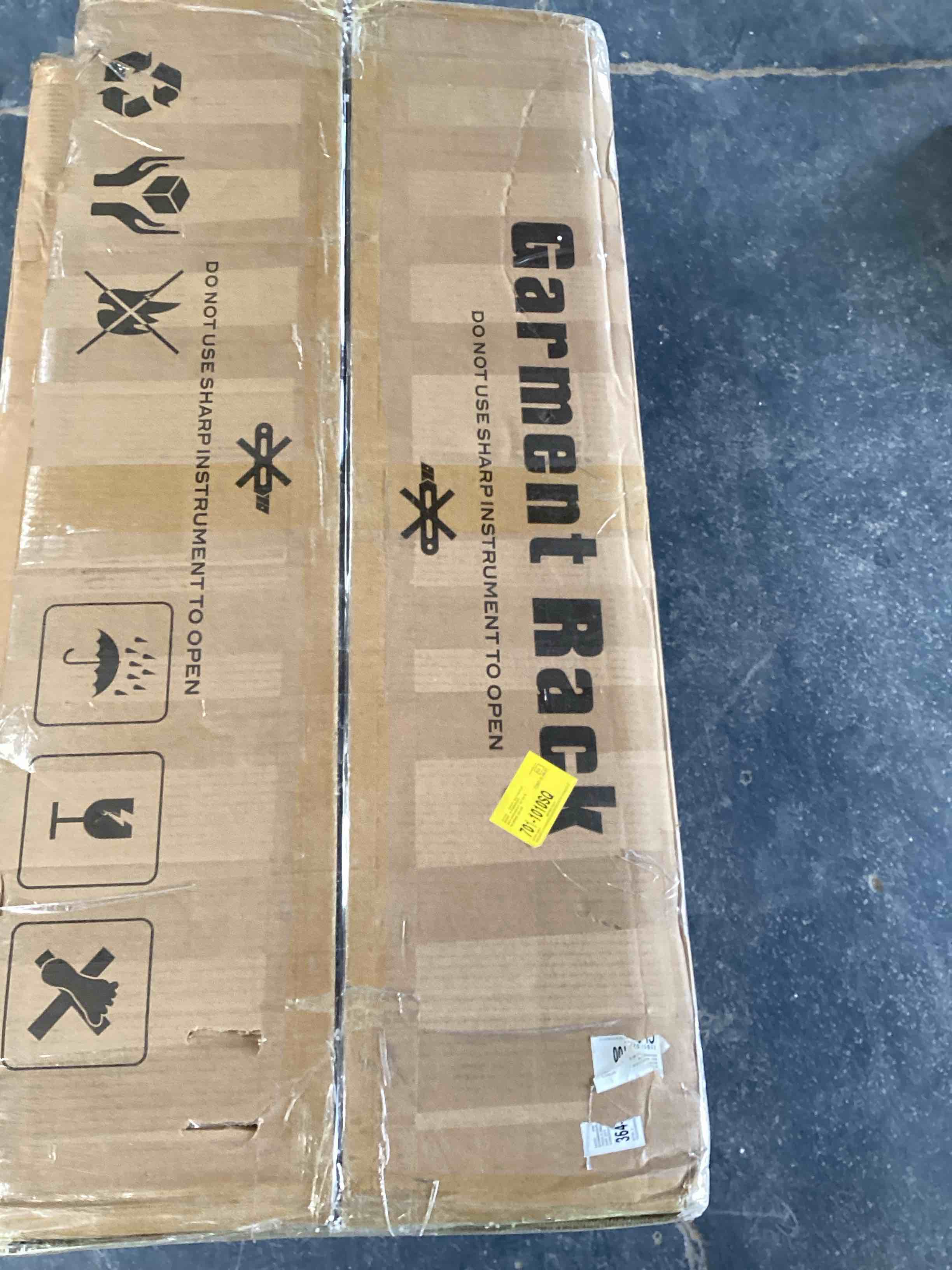 Condition photo showing Good Condition for Rylaey 47.24\u0027\u0027 Metal Clothes Rack, Heavy Duty Garment Rack for Hanging Clothes, Industrial Clothing Racks with Shelves, 2 Fabric Drawers, 4 Hooks, 2 Hanging Rods, Freestanding Closet Organizer