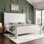 Condition photo showing Good Condition for Boucle Platform Bed With Footboard