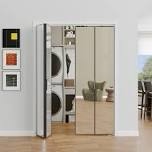 Condition photo showing Good Condition for Interior Aluminum Bi-Fold Door - Single Pane Mirror Design with Complete Installation Hardware Kit | Space-Saving for Closet, Bedroom \u0026 Entryway