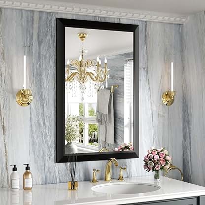 amara tempered glass and aluminum alloy framed french cleat mounted wall mirror