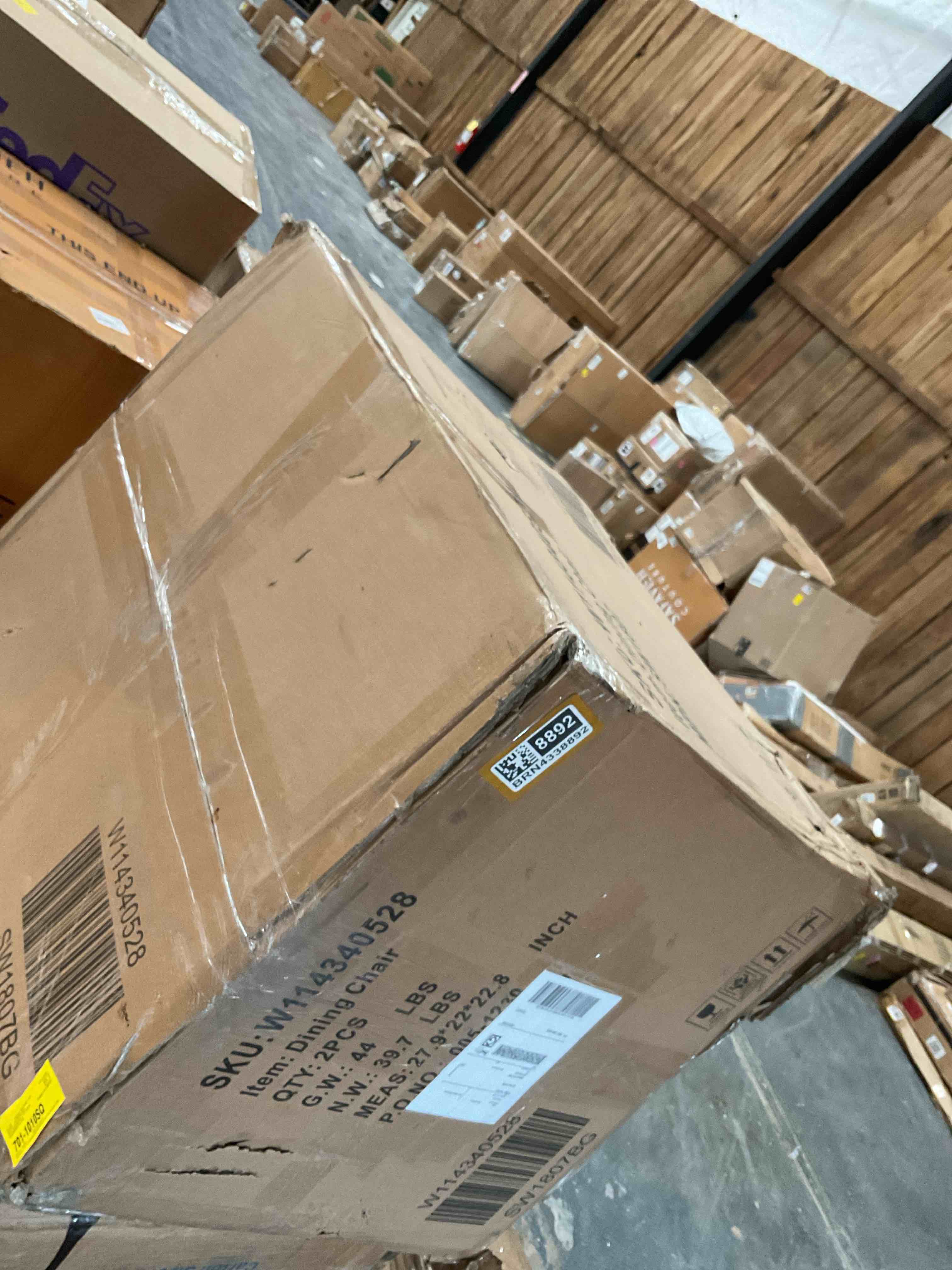 Condition photo showing Good Condition for Linen Upholstered Side Chair  Dining Chair set of 2