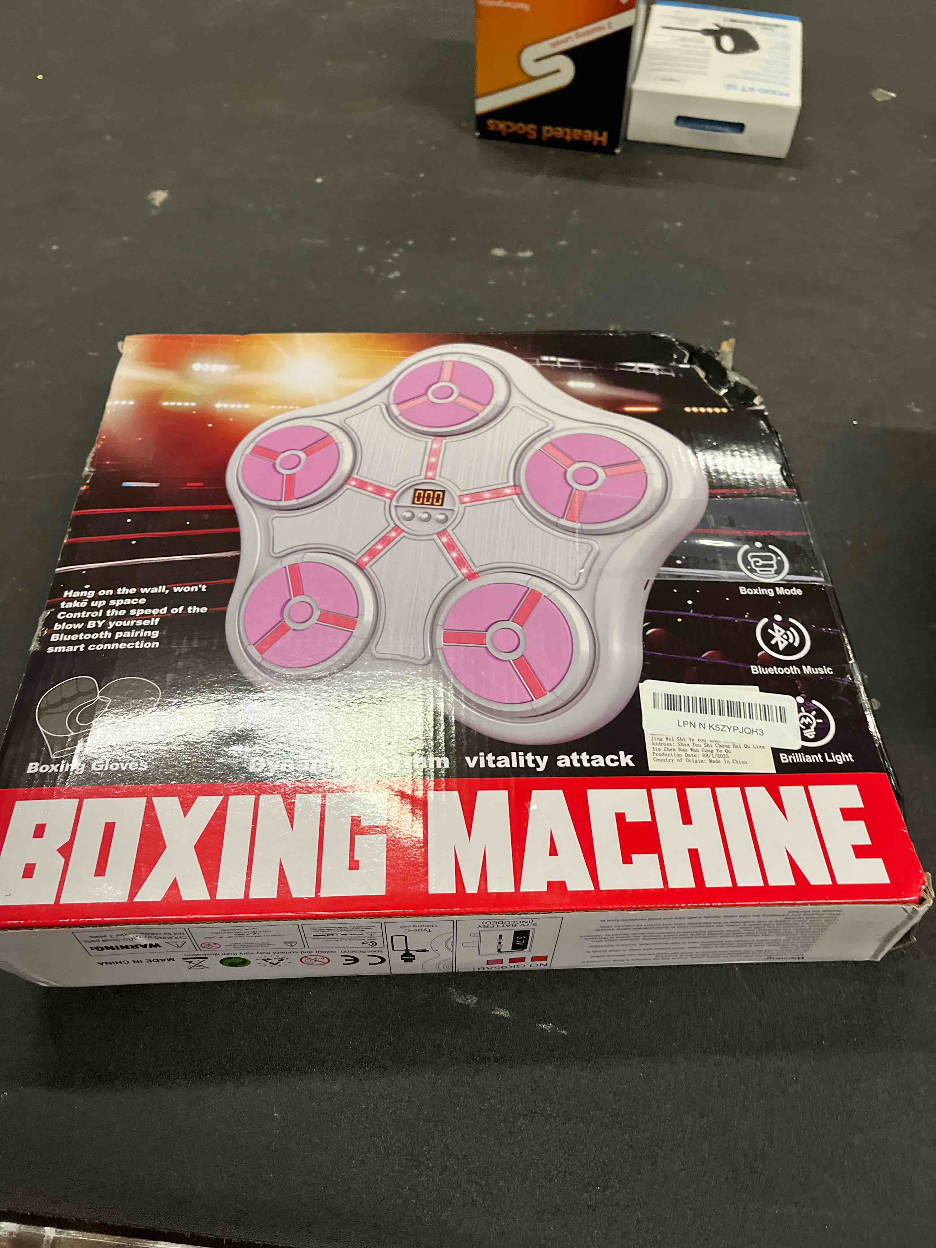 Condition photo showing Good Condition for Cool Boxing Machine Toys for Kids Aged 3-12, Wall-Mounted Smart Bluetooth Punching Bag, Boxing Training Equipment with Boxing Glove, Birthday Gifts for 3 4 5 6 7 8 9 10 11 12 Year Old Boys