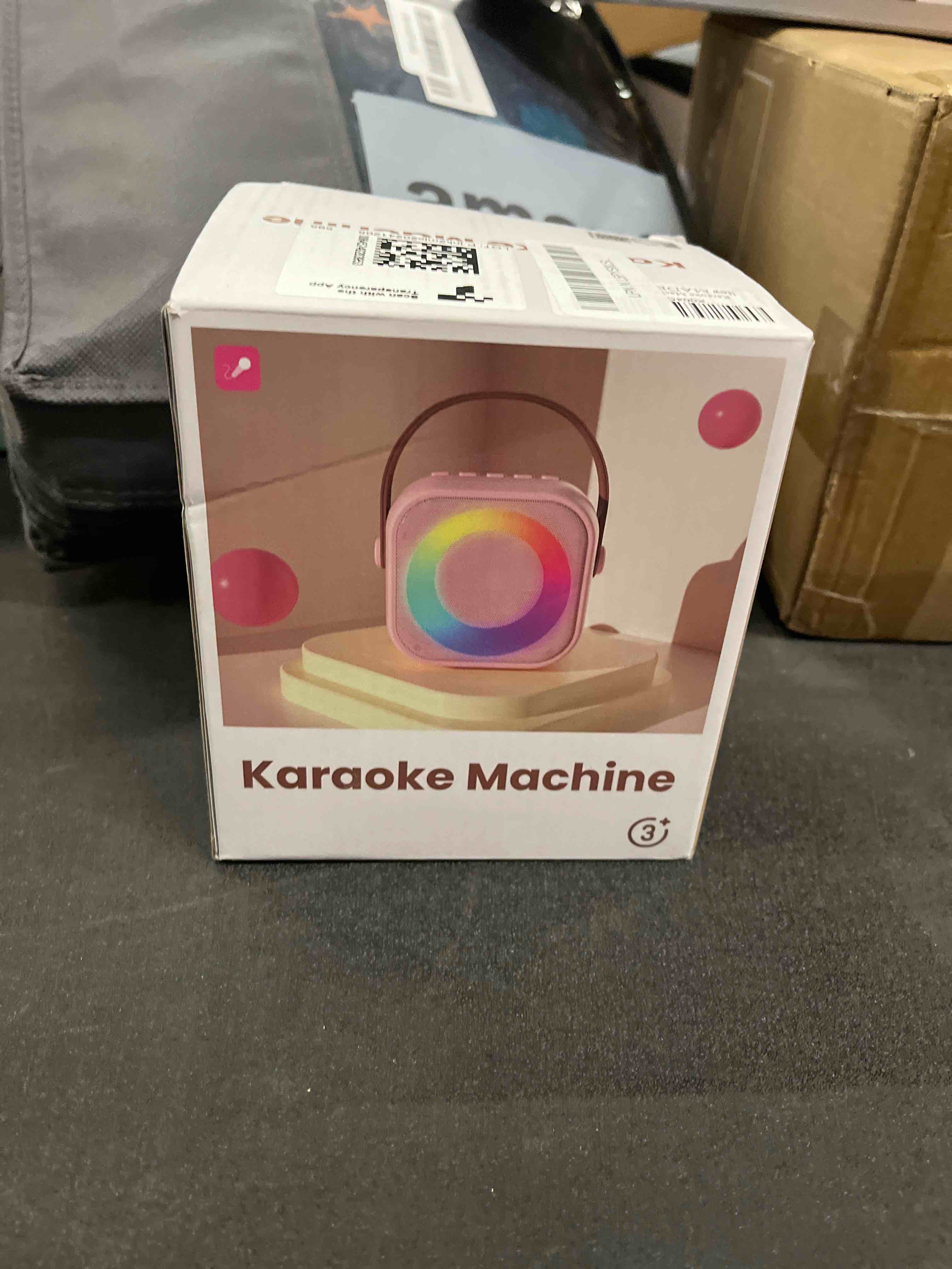 Condition photo showing Good Condition for Karaoke Machine for Kids Adults, Mini Portable Bluetooth Karaoke Speaker with 2 Wireless Microphone and Lights, Christmas Birthday Gifts for Girls Ages 4, 5, 6, 7, 8, 9, 10, 12+ Family Home Party P-ink 2 Mics