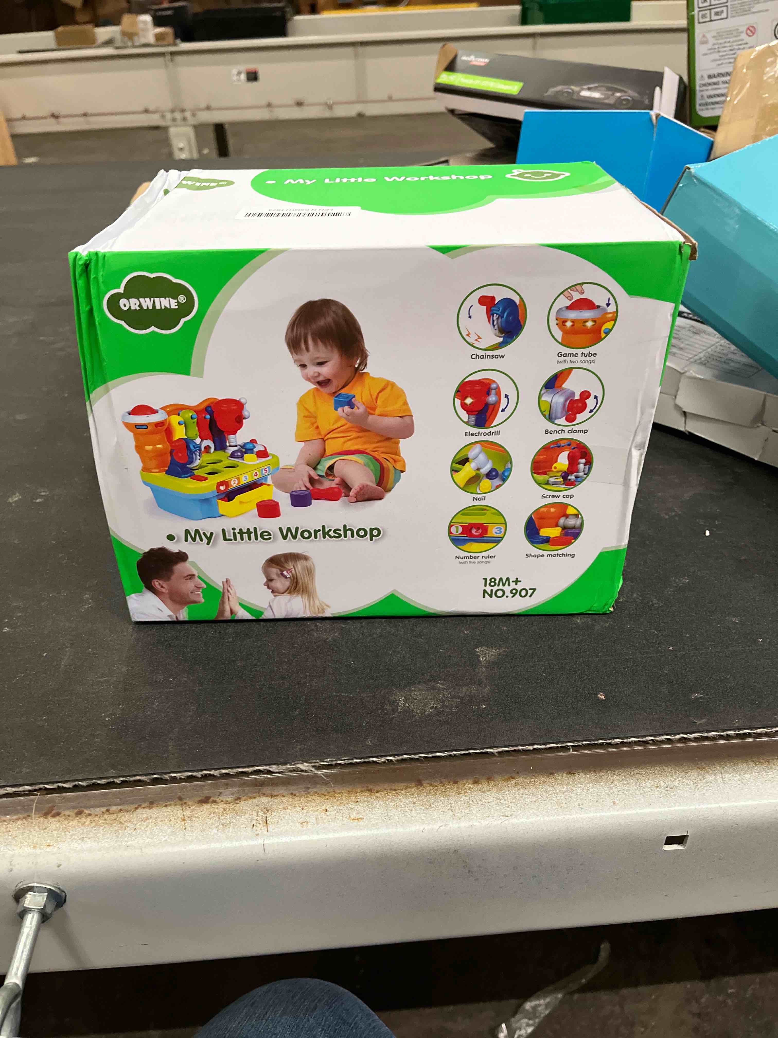 Condition photo showing Good Condition for Toys for 1 Year Old Boy, Musical Toddler Tool Bench, Montessori Educational Toys with Sound Lights Effect, Shape Sorter, One Year Old Boy Birthday Gift, Engineer Pretend Play Workbench