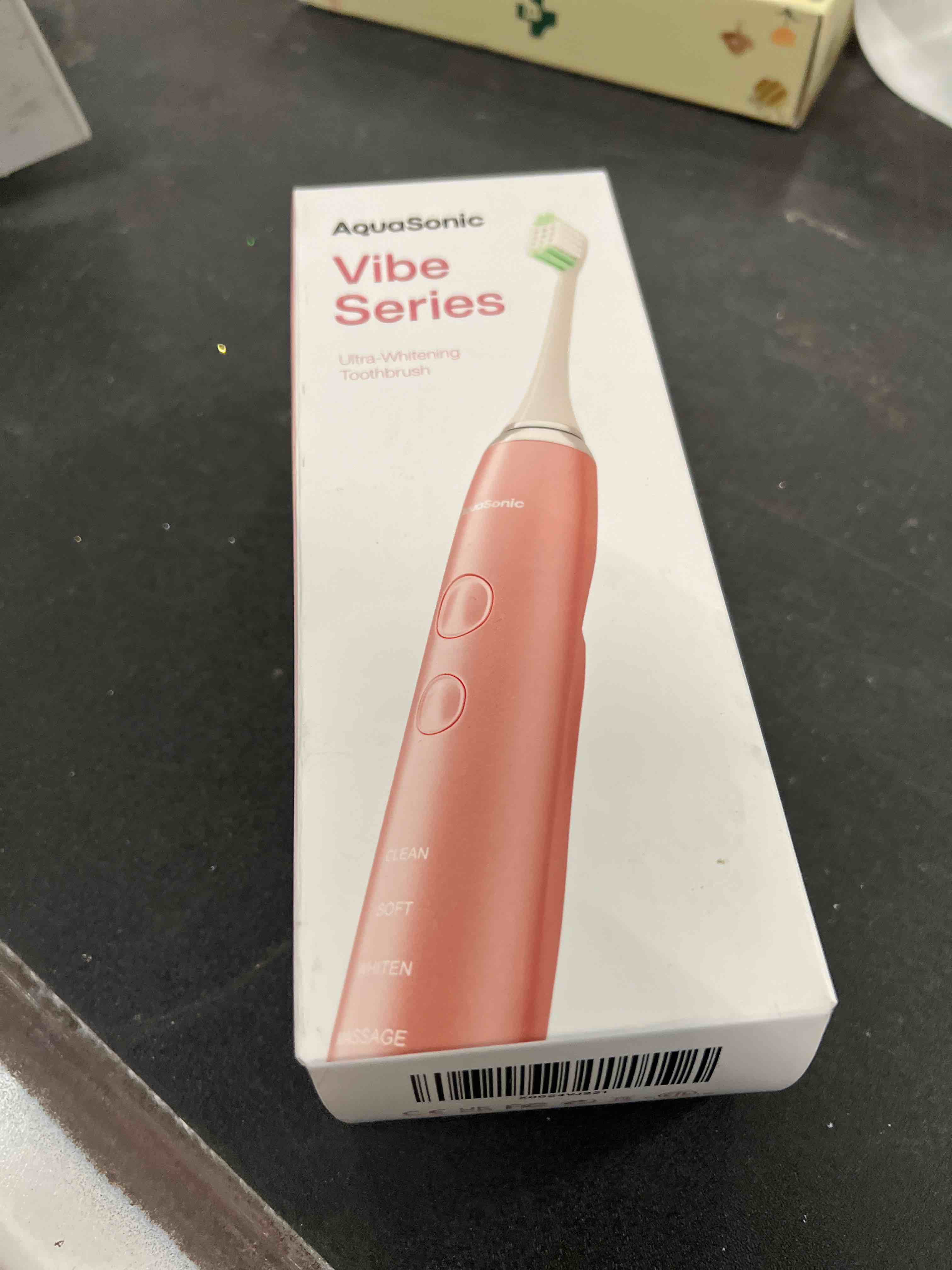 Condition photo showing Good Condition for Aquasonic Vibe Series Ultra-Whitening Toothbrush – ADA Accepted Electric Toothbrush - 8 Brush Heads & Travel Case – 40,000 VPM Motor & Wireless Charging - 4 Modes w Smart Timer – Satin Rose Gold