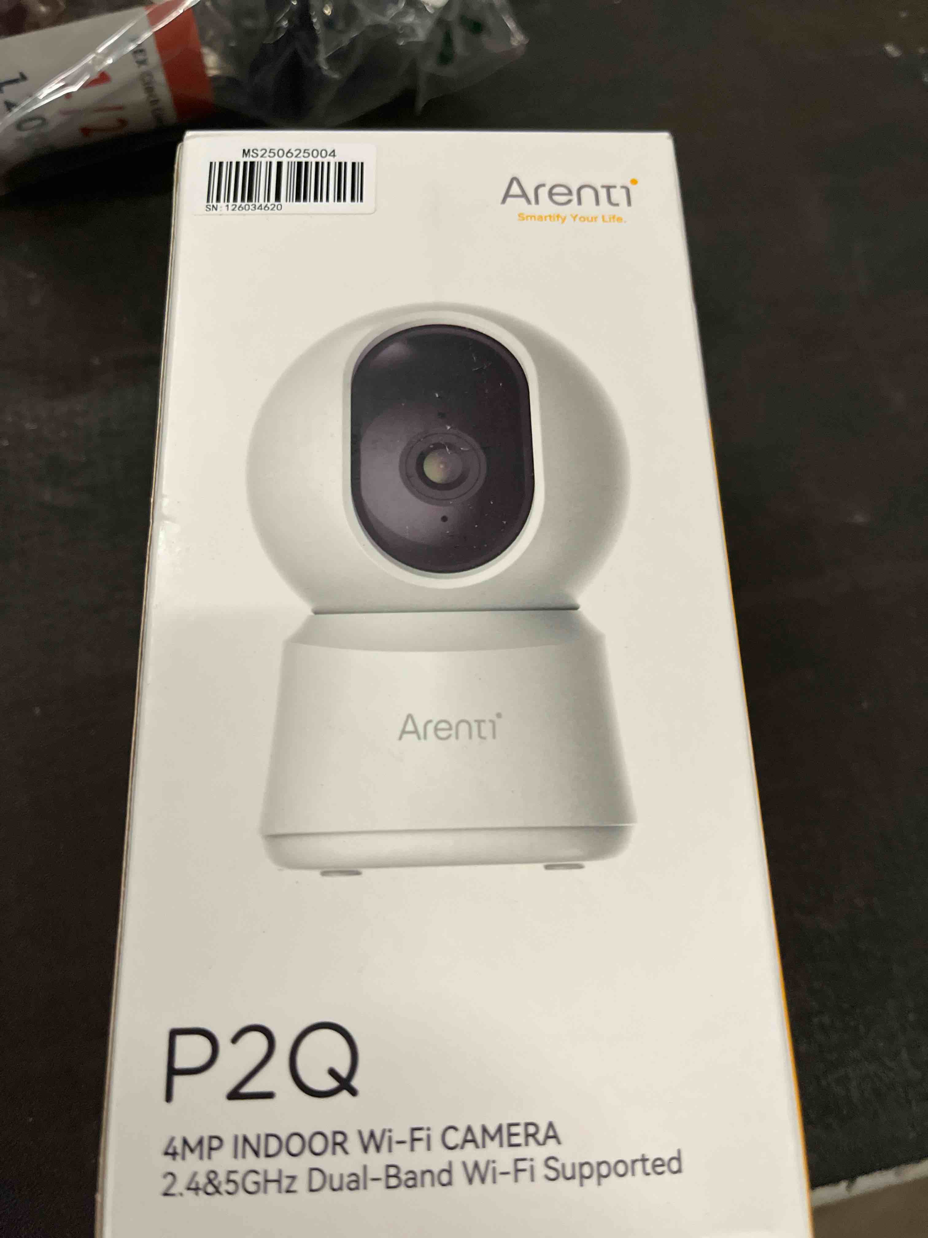 Condition photo showing Good Condition for ARENTI 5G Security Camera Indoor, 4MP Pet Camera with Speaker for Dog/Cat, Baby Monitor with Phone App, Dual-Band WiFi, Auto Tracking, Super Night Vision, 2-Way Talk, Cloud & SD Card Storage BEIGE