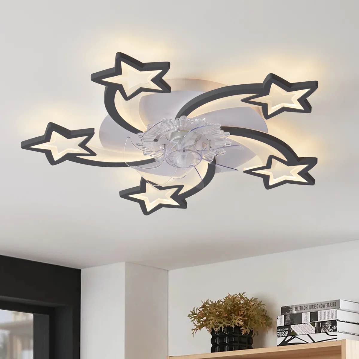 Rishikesh 29.13 \u0027\u0027 6-Speed Dimmable Reversible Ceiling Fan With LED Lights And Remote Control