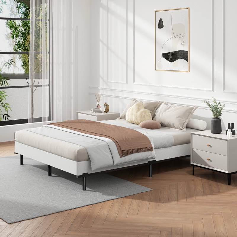 5 Inch Low Profile Box Spring Only with Fabric Cover Mattress Foundation Easy Assembly