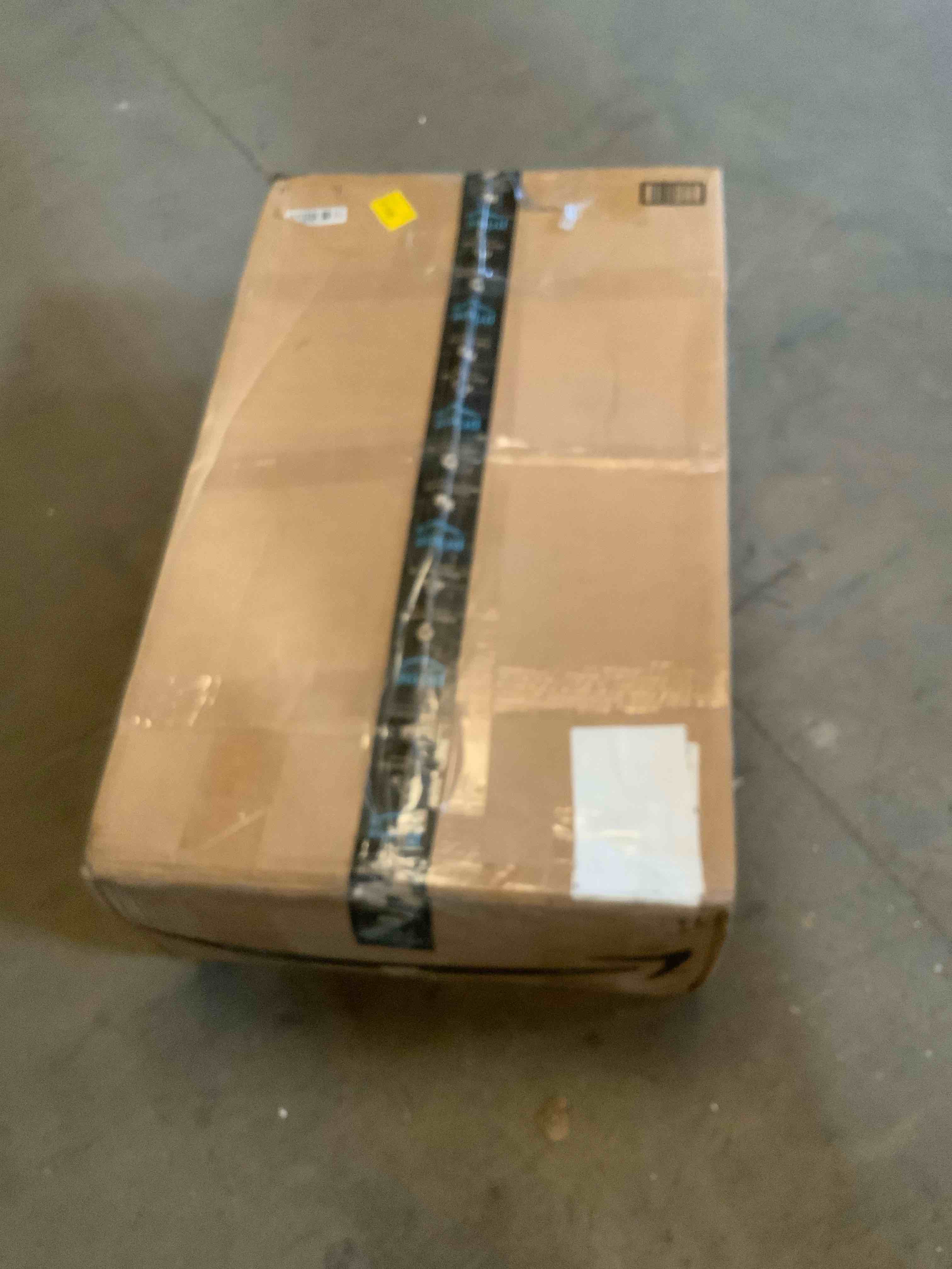 Condition photo showing As Is for Edwin Chenda Octagon Glass Top Coffee Table With Geometric Base