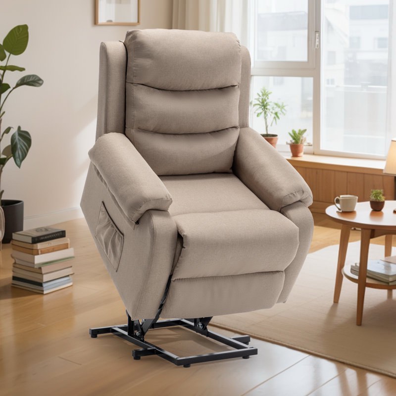 Power Lift Recliners , Small Recliner For Small Space, Electric Recliner Chair For Elderly With Side Pockets