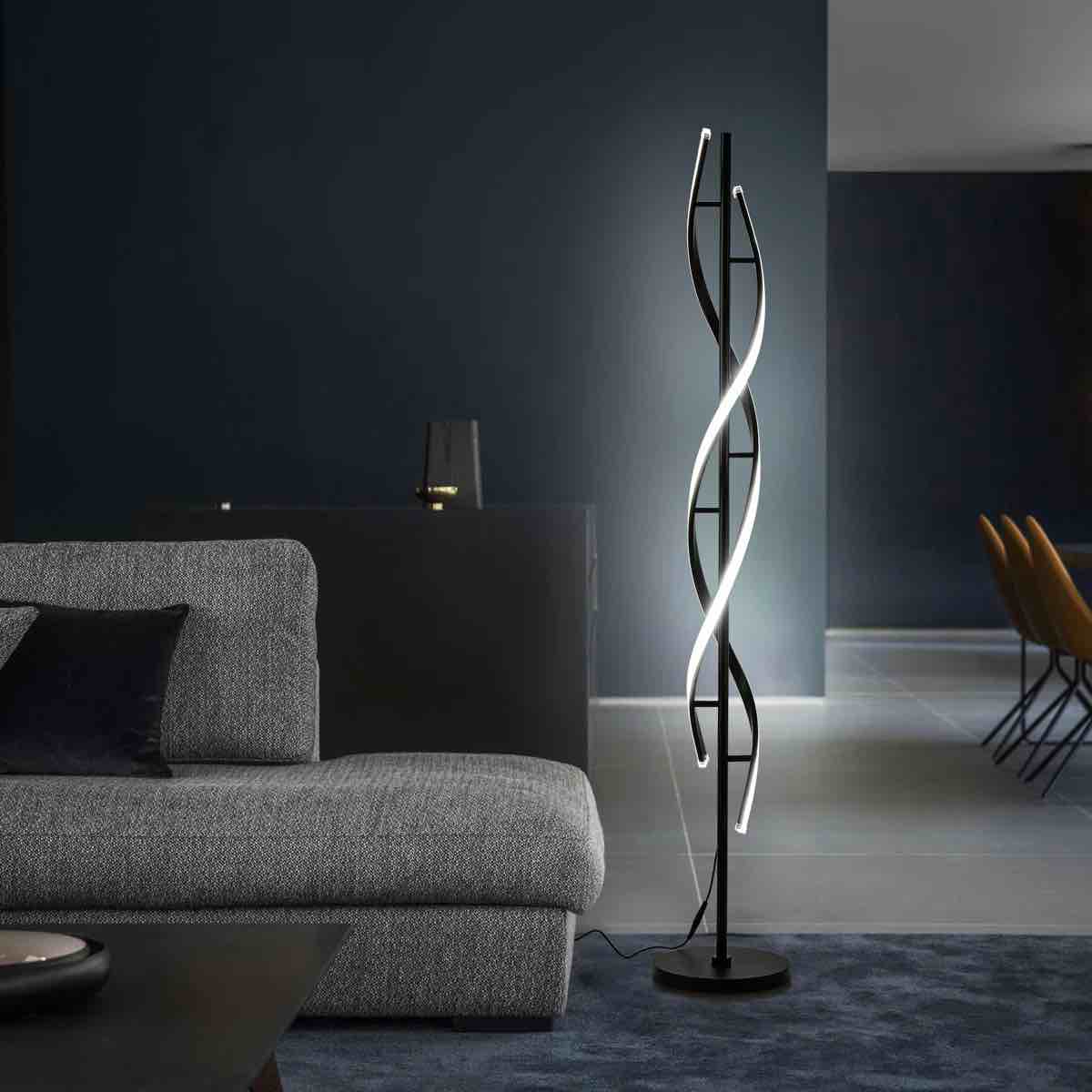 60" led novelty floor lamp dimmable floor lamps with remote control spiral contemporary floor lamp for bedroom living room