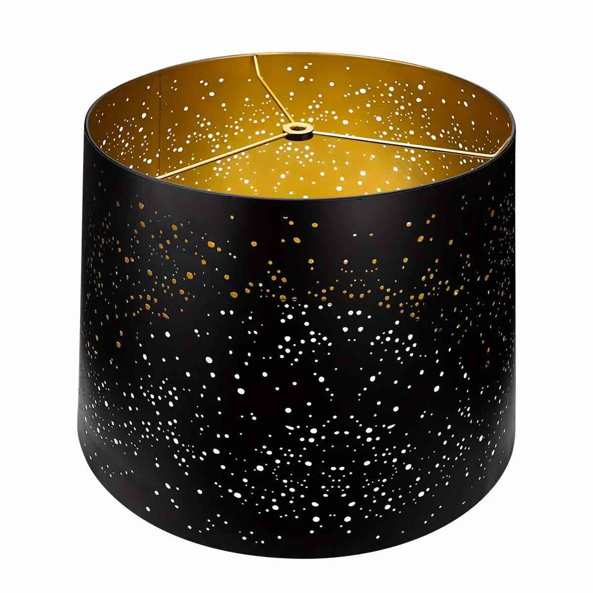 Metal Etching Process Large Lamp Shades, Alucset Drum Big Lampshades for Table Lamp and Floor Light, Sky Stars Design, 14x10 inch, Spider