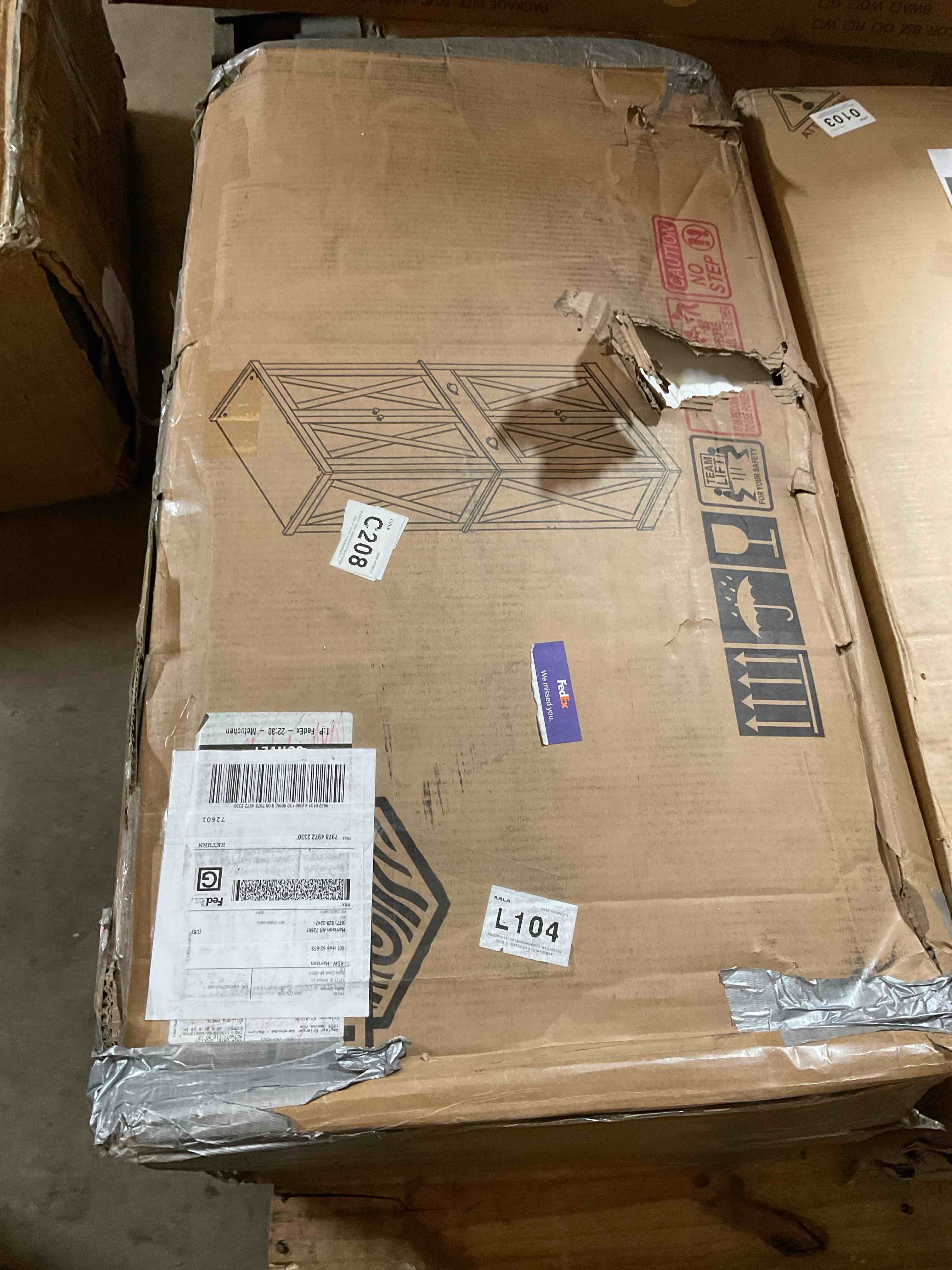 Condition photo showing Good Condition for Dundonald 72.6" Tall Kitchen Pantry with 4 Adjustable Shelves, Storage Cabinet with 4 Doors for Kitchen, Living Room