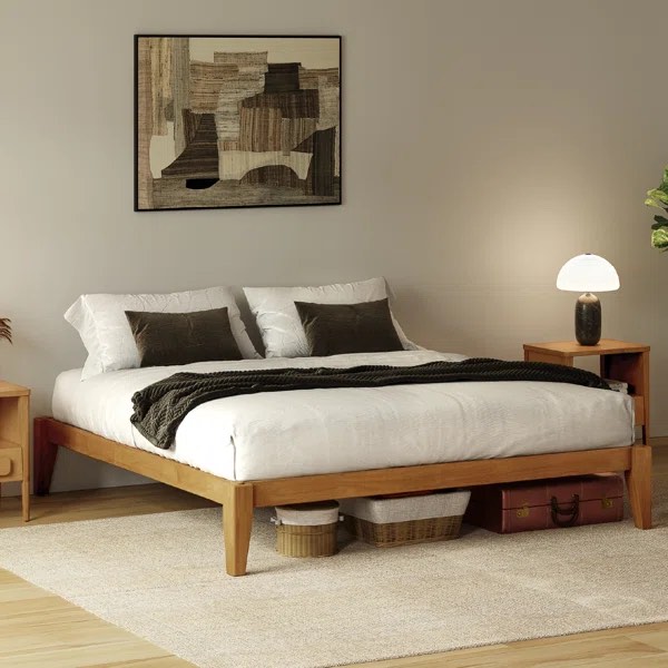 wooden bed frame