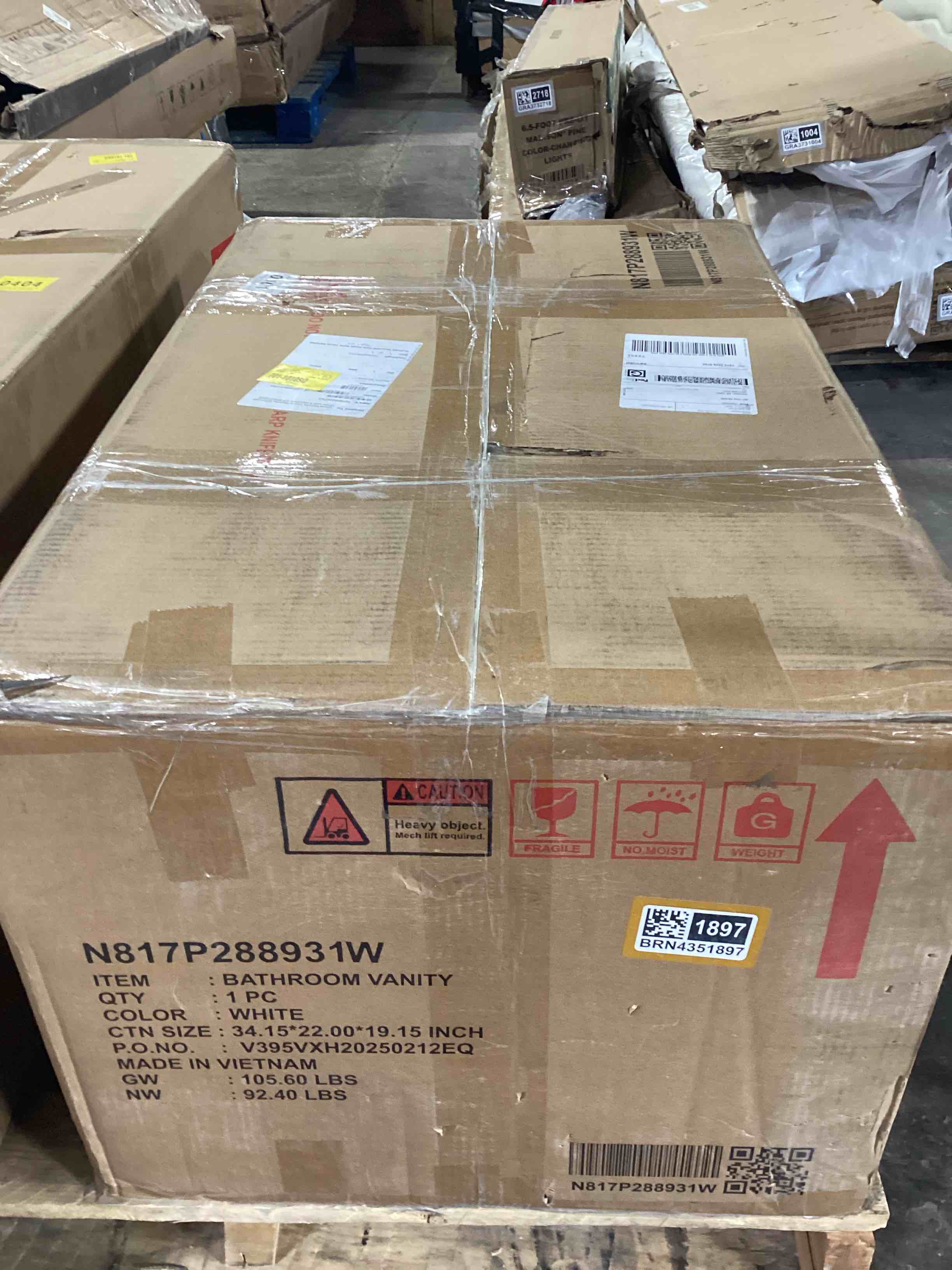 Condition photo showing Good Condition for Colophon 30" Fluted Bathroom Vanity With Ceramic Sink \u0026 Drawers